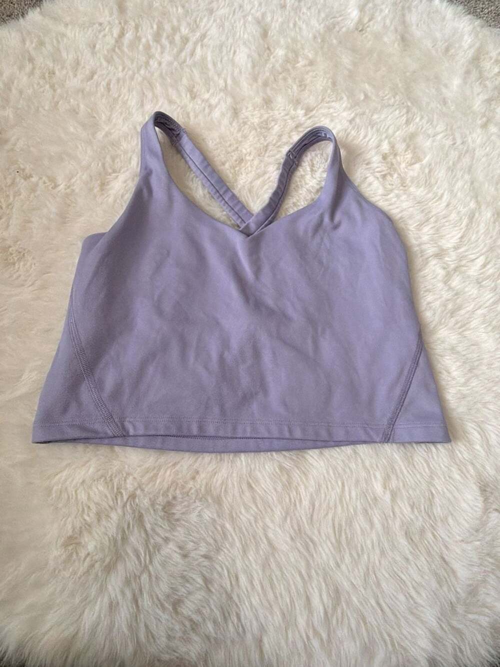 Gilly Hicks Go Recharge Sports Bra Longline Cross Back Purple Size L